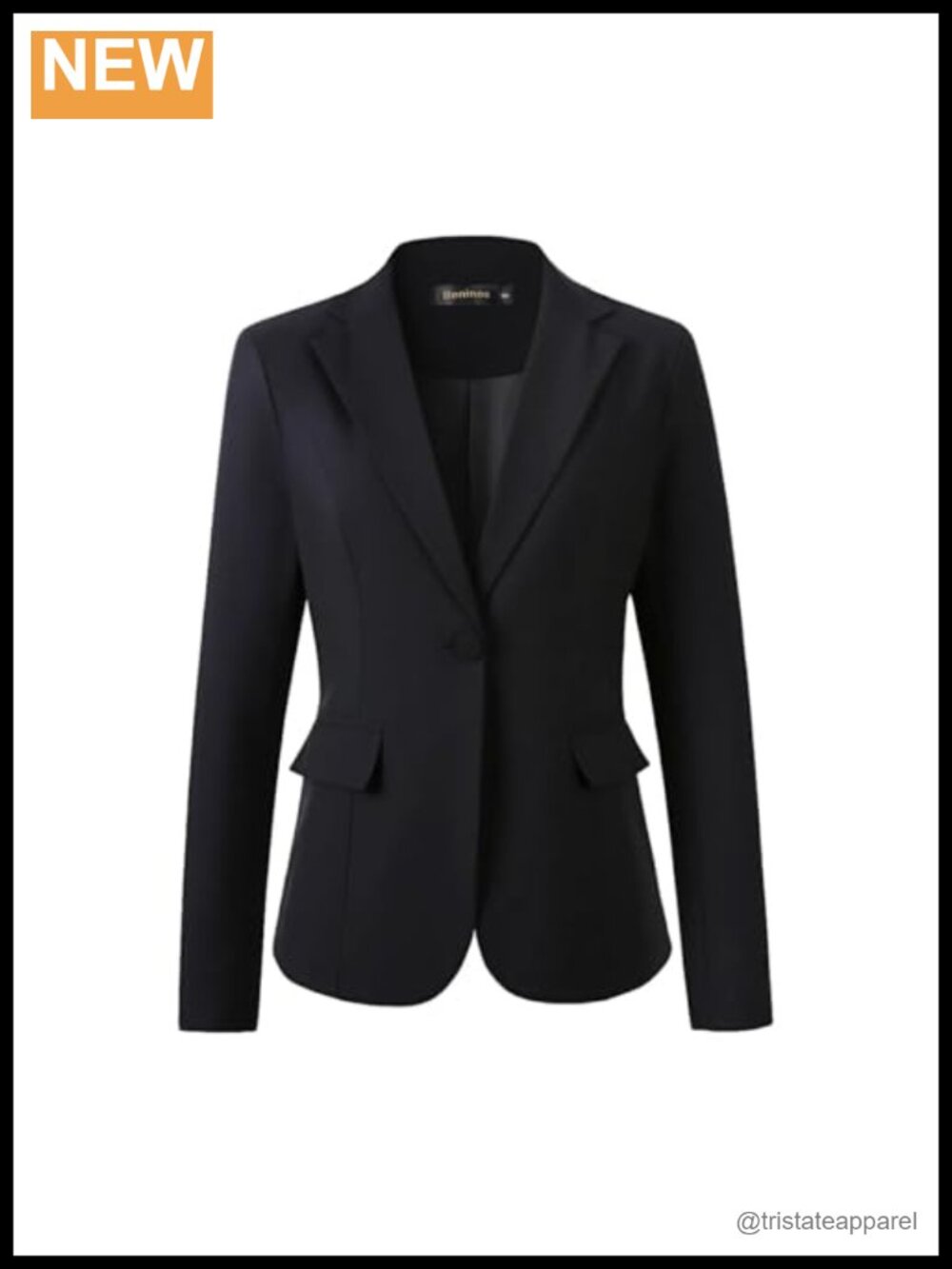 Long Sleeve One Button Blazer Notch Lapel Business Casual